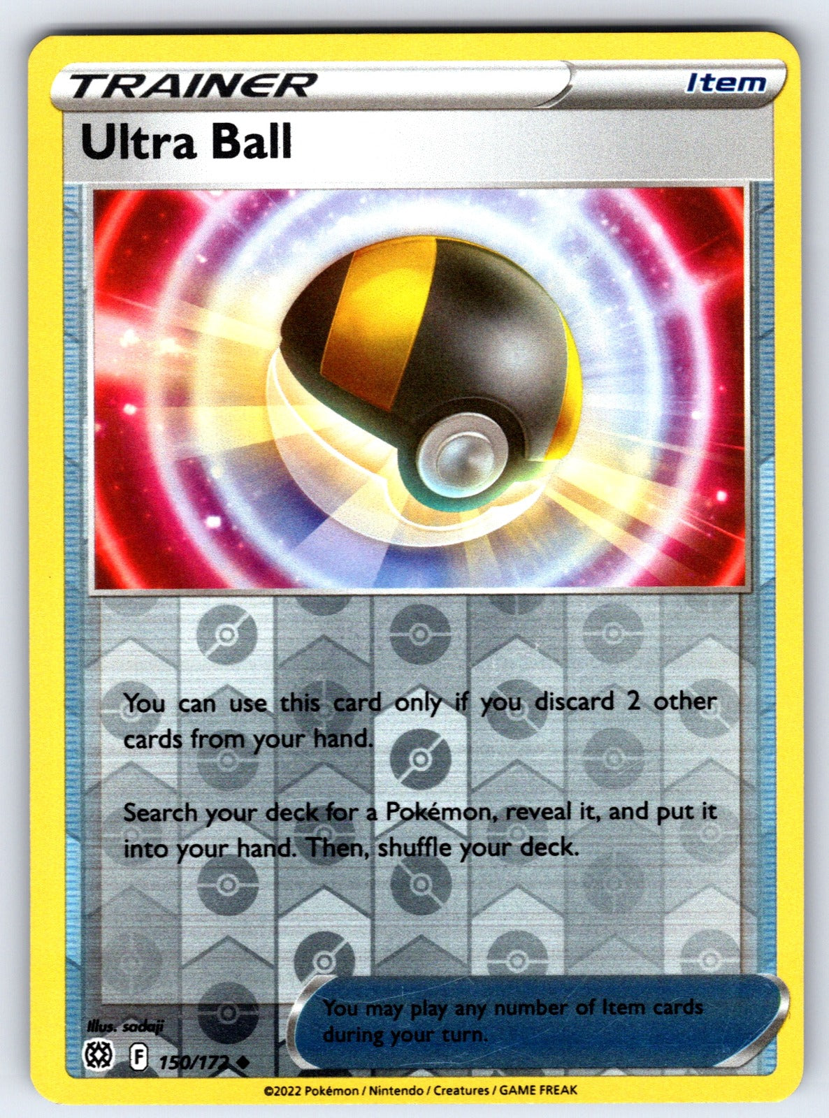 Ultra Ball Reverse Holo Uncommon SWSH09: Brilliant Stars 150/172 NM 2022