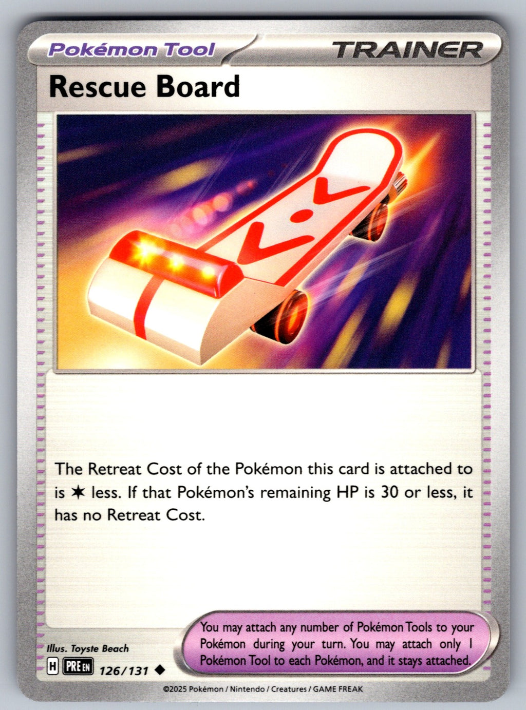 Rescue Board Uncommon SV: Prismatic Evolutions 126/131 NM 2025