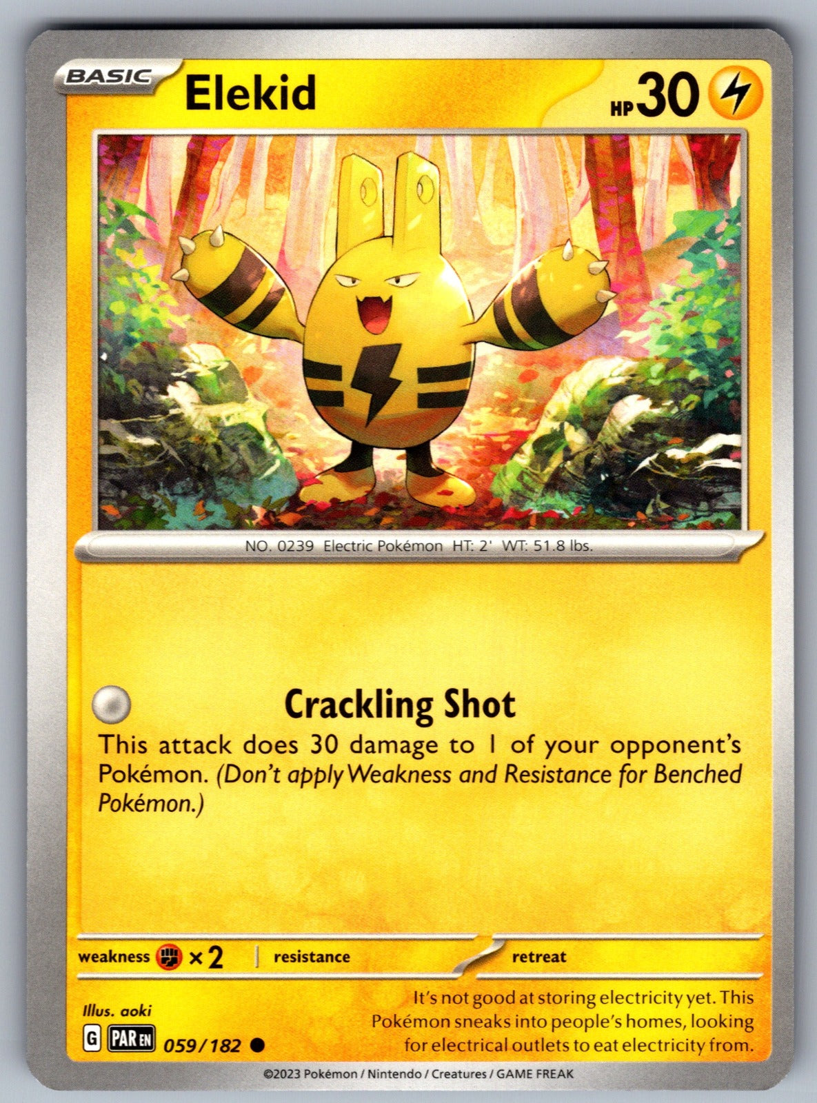 Elekid Common SV04: Paradox Rift 059/182 NM 2023