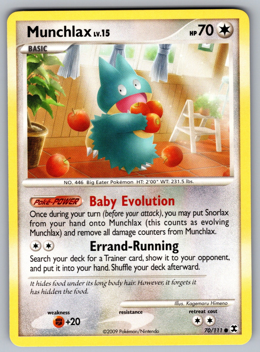 Munchlax (70) Common Rising Rivals 70/111 NM 2009