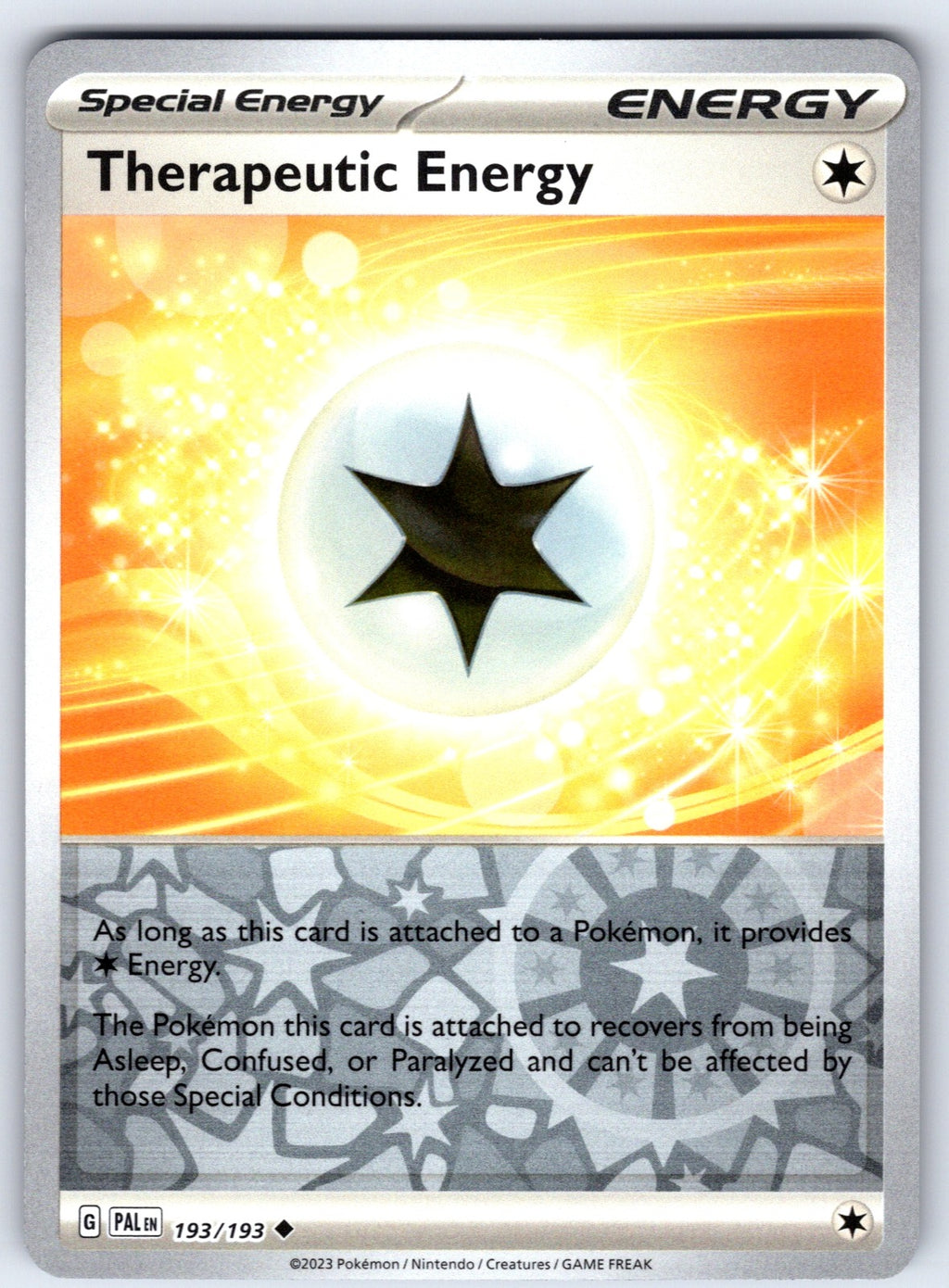 Therapeutic Energy Reverse Holo Uncommon SV02: Paldea Evolved 193/193 NM 2023