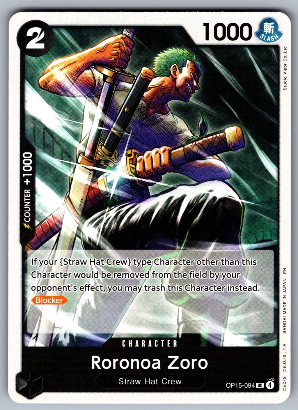 Roronoa Zoro () UC Adventure on Kami's Island OP15-094 NM 2026