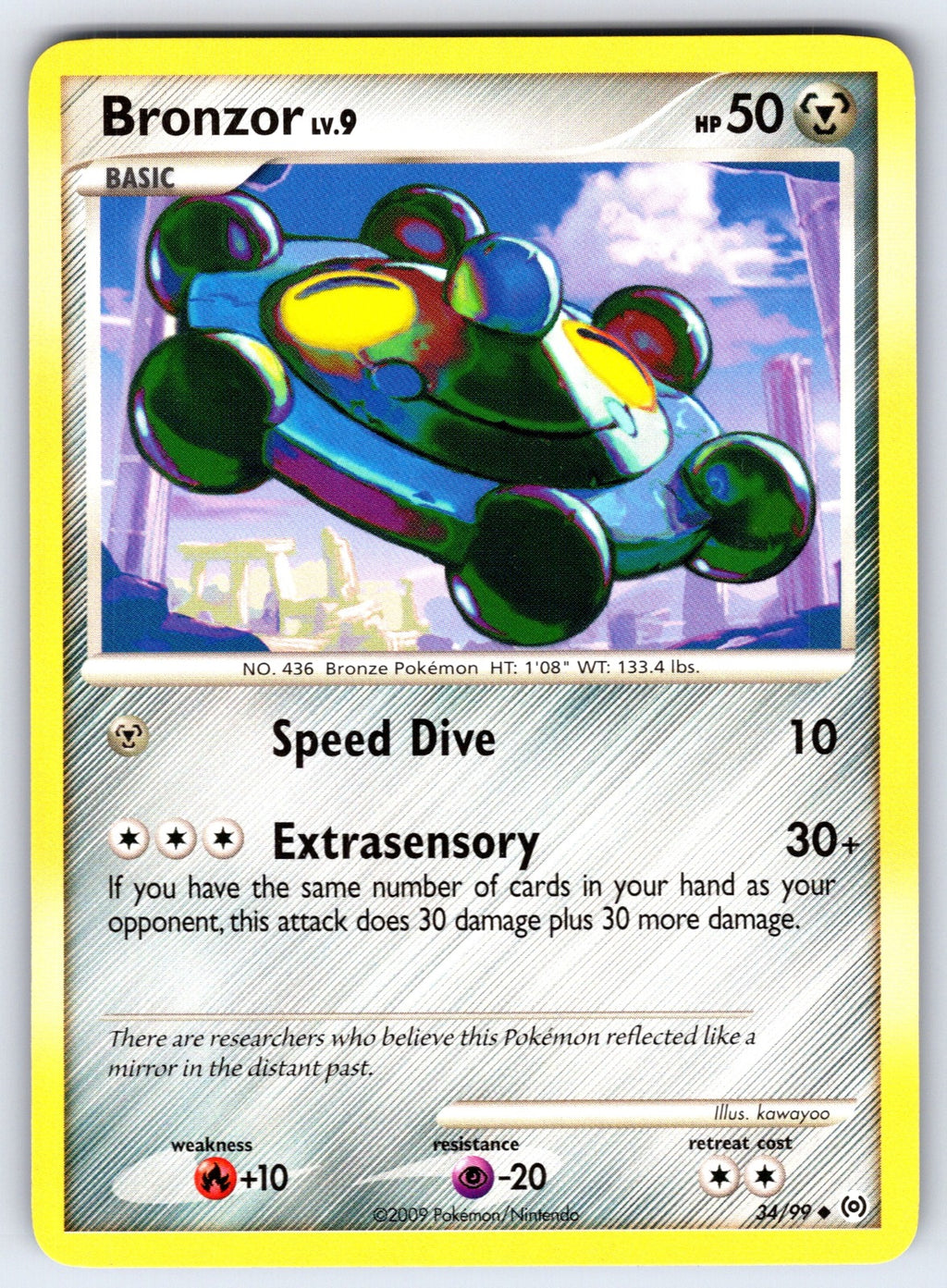 Bronzor (34) Uncommon Arceus 34/99 LP 2009
