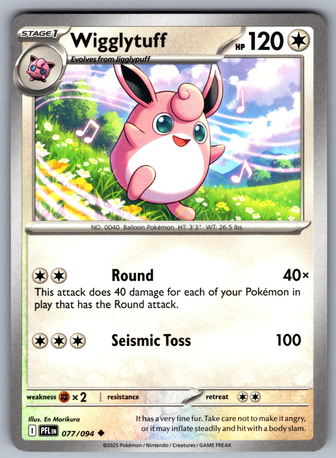 Wigglytuff Uncommon ME02: Phantasmal Flames 077/094 NM 2025