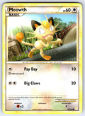 Meowth Common HeartGold SoulSilver 75/123 LP 2010