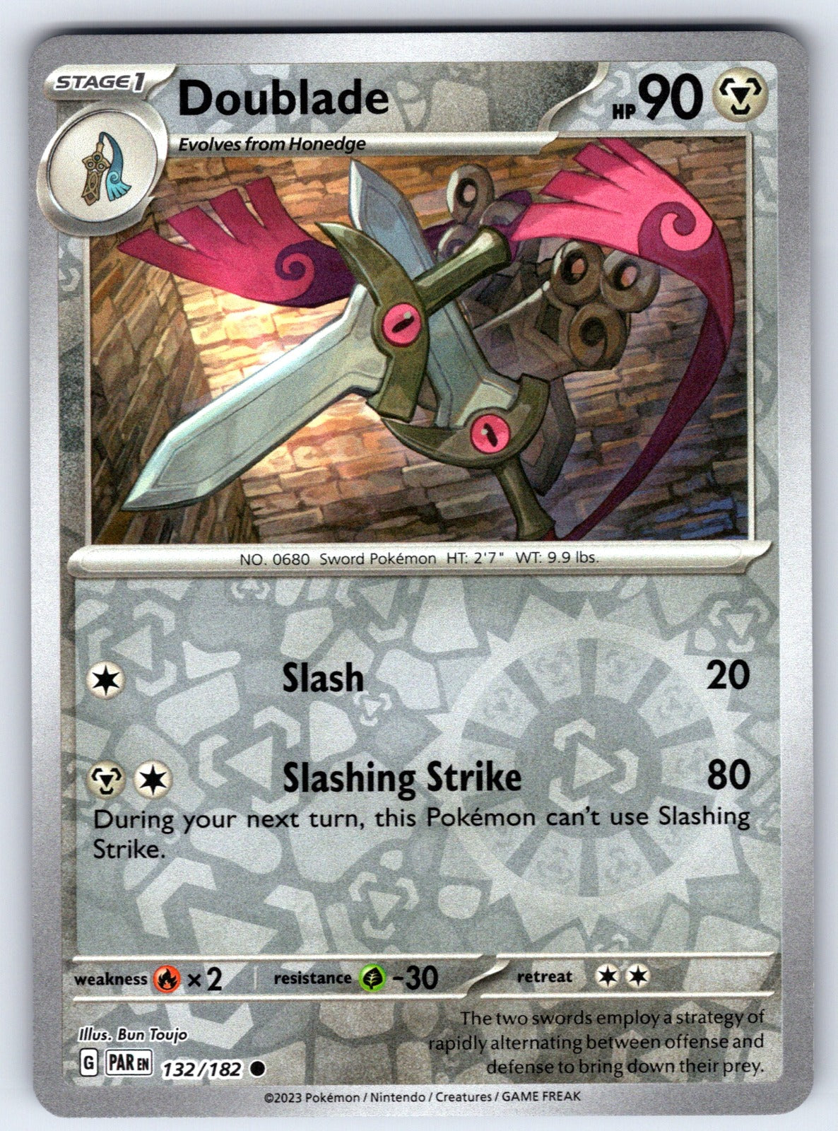 Doublade Reverse Holo Common SV04: Paradox Rift 132/182 NM 2023