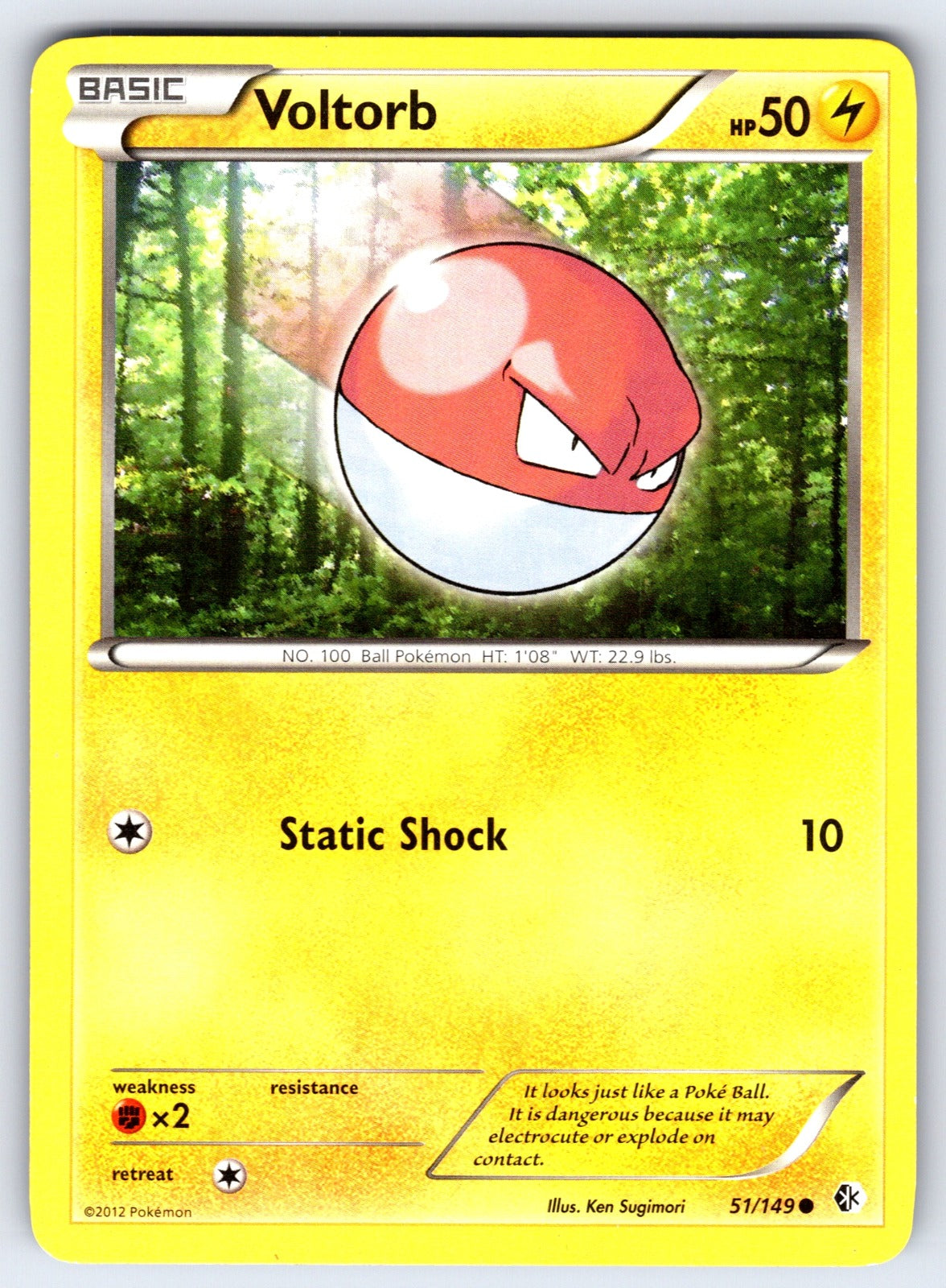 Voltorb Common Boundaries Crossed 51/149 LP 2012