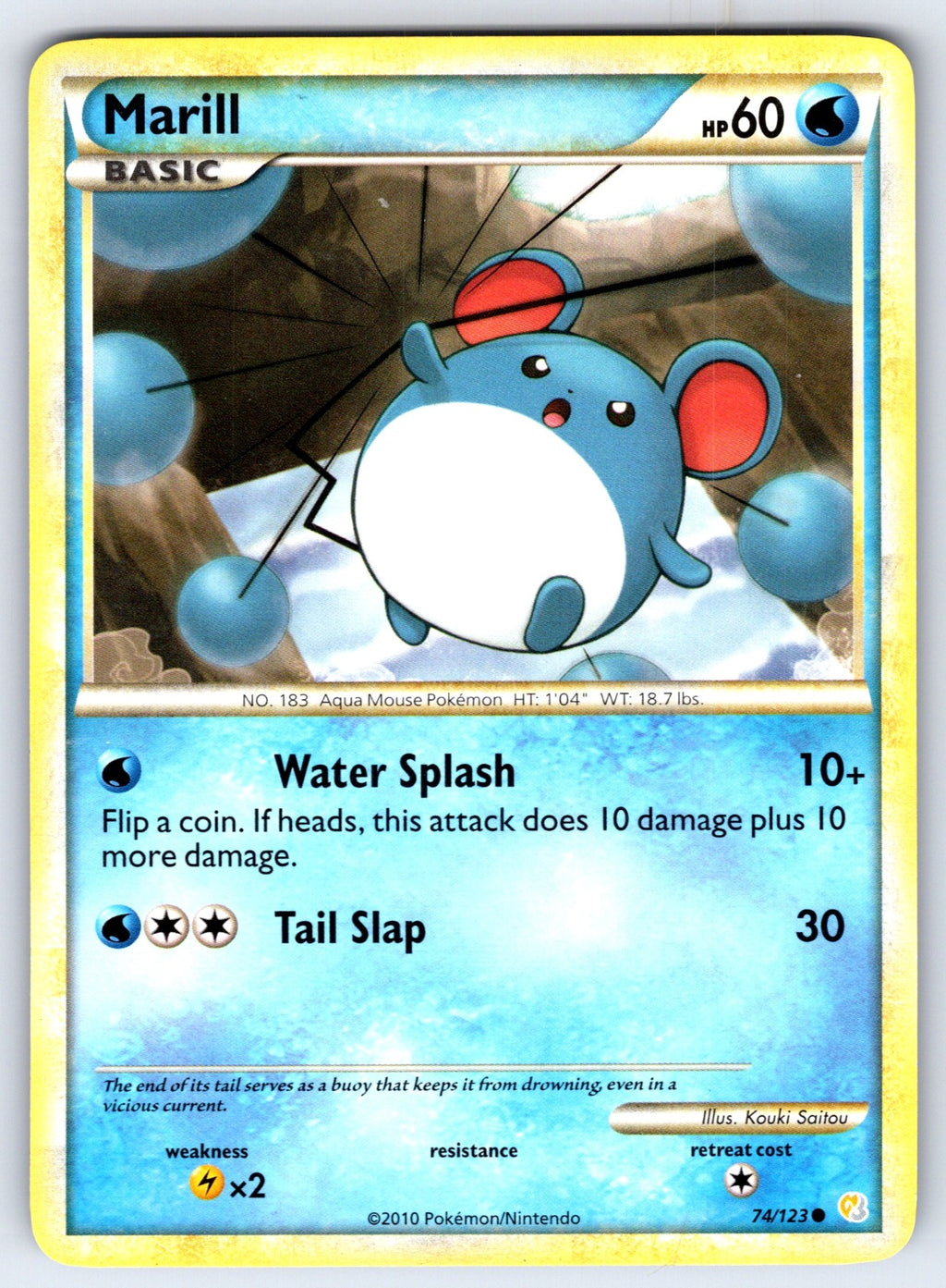Marill Common HeartGold SoulSilver 74/123 LP 2010