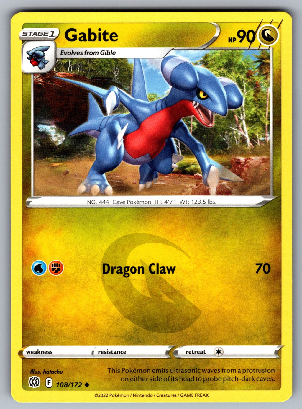 Gabite Uncommon SWSH09: Brilliant Stars 108/172 NM 2022