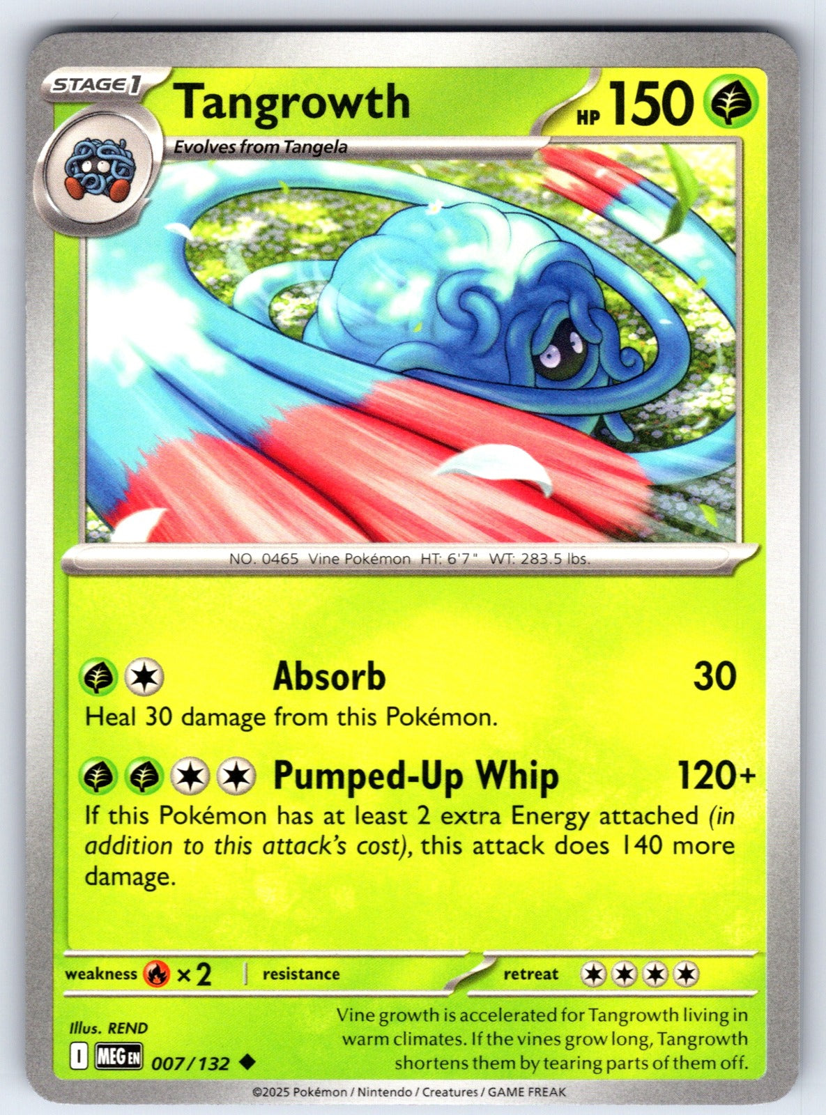 Tangrowth Uncommon ME01: Mega Evolution 007/132 NM 2025
