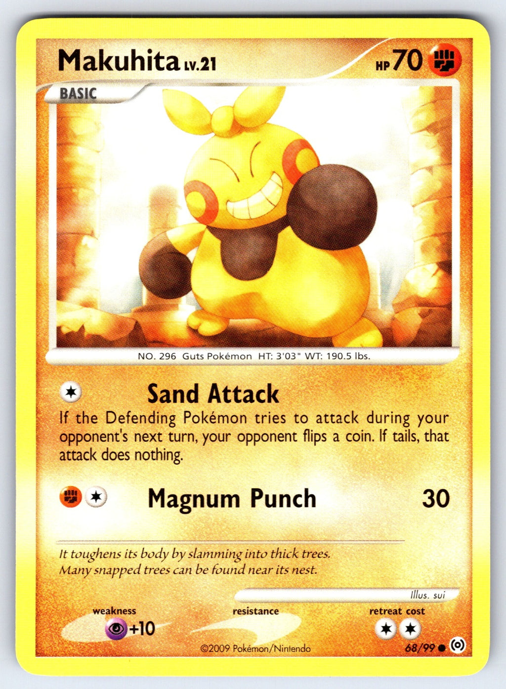 Makuhita Common Arceus 68/99 LP 2009