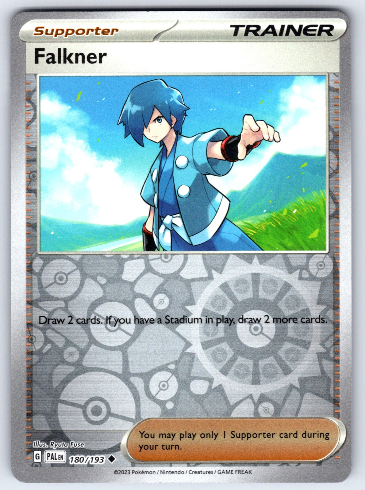 Falkner Reverse Holo Uncommon SV02: Paldea Evolved 180/193 NM 2023