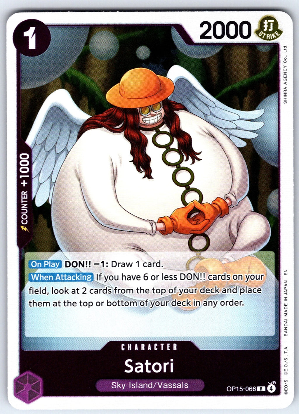 Satori Foil R Adventure on Kami's Island OP15-066 NM 2026