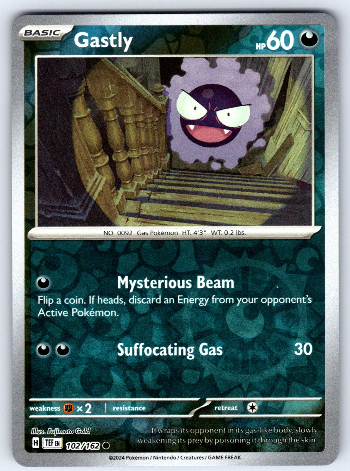Gastly - Reverse Holo Common SV05: Temporal Forces 102/162 NM 2024