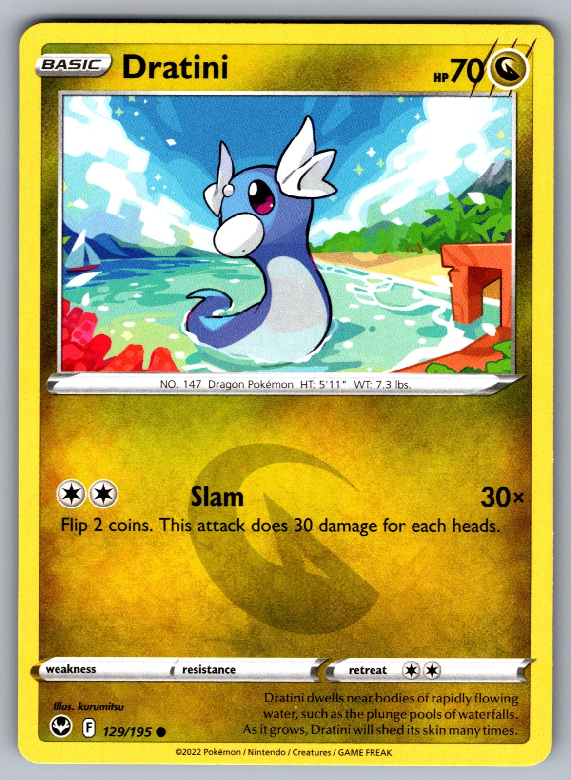 Dratini Common SWSH12: Silver Tempest 129/195 NM 2022