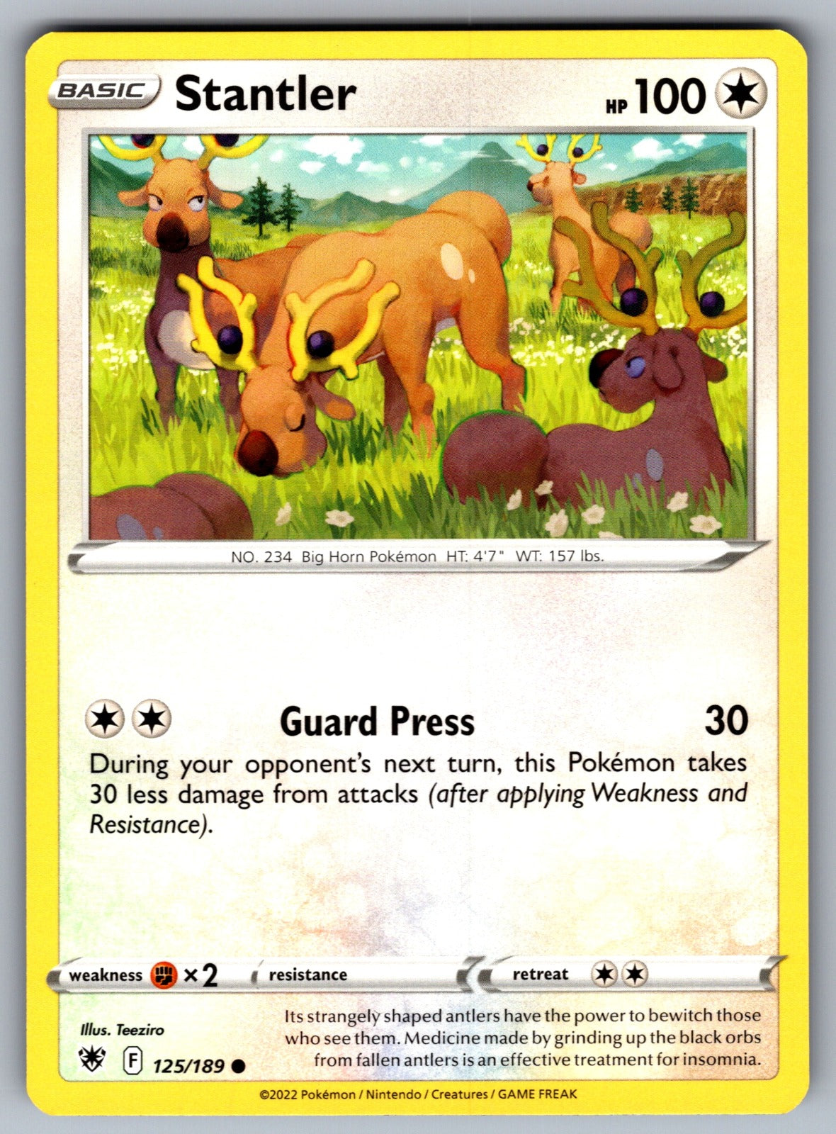 Stantler Common SWSH10: Astral Radiance 125/189 NM 2022