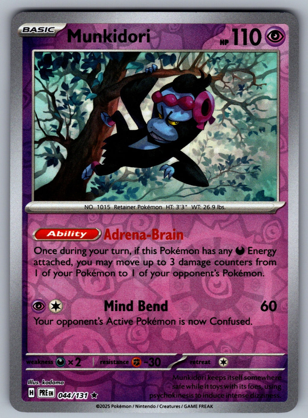 Munkidori Reverse Holo Rare SV06: Twilight Masquerade 095/167 NM 2024
