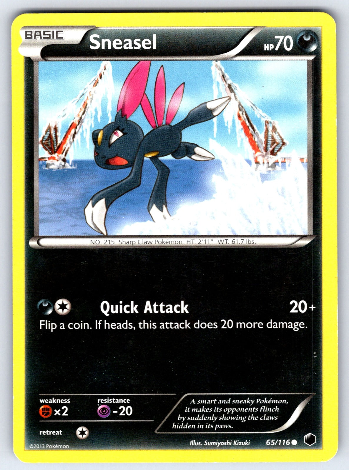 Sneasel Common Plasma Freeze 65/116 LP 2013