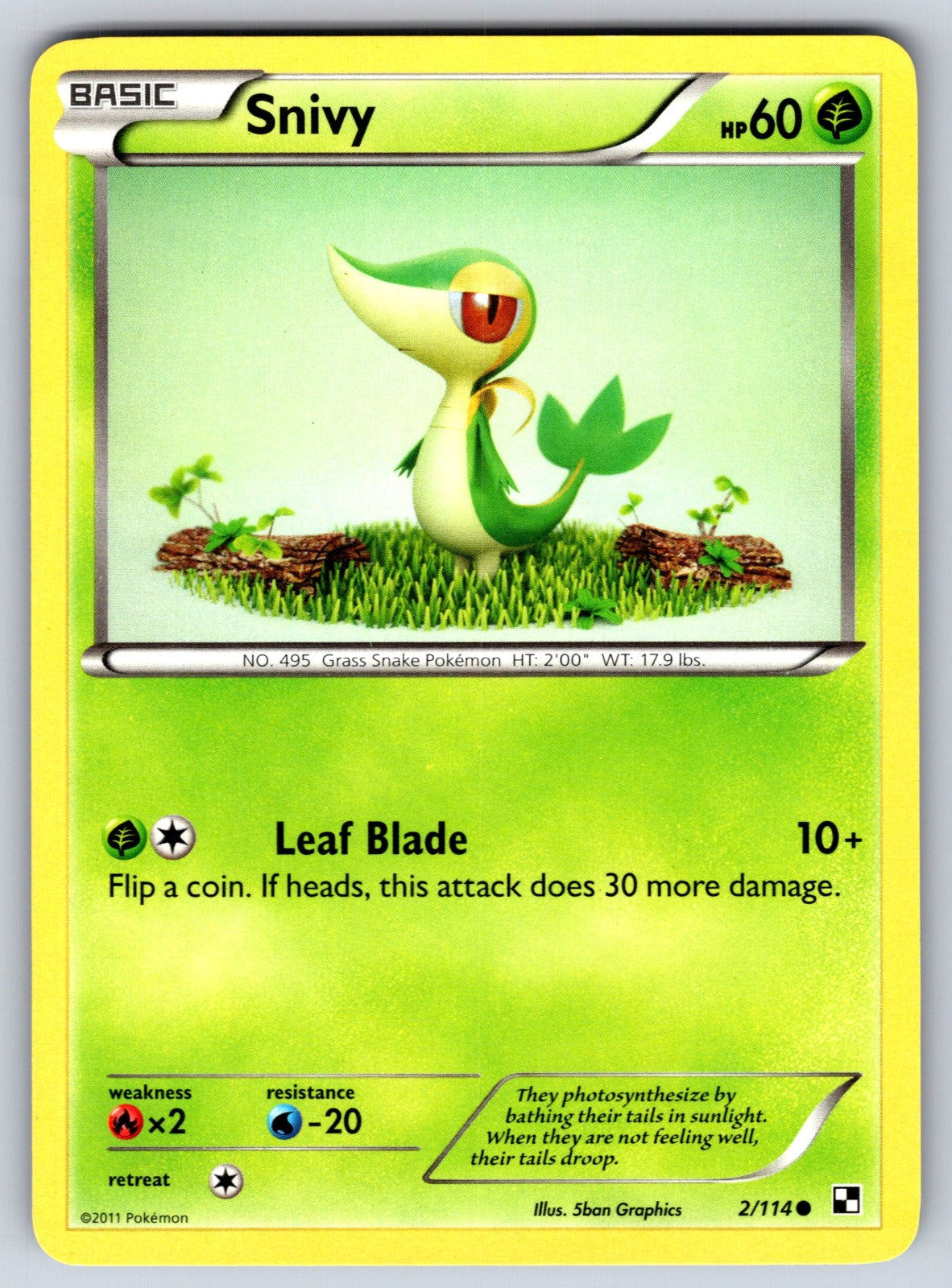Snivy (2) Common Black and White 2/114 LP 2011