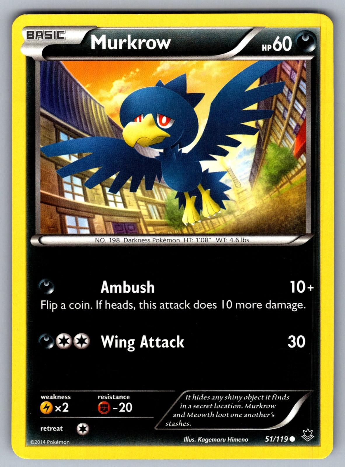 Murkrow Common XY - Phantom Forces 51/119 LP 2014