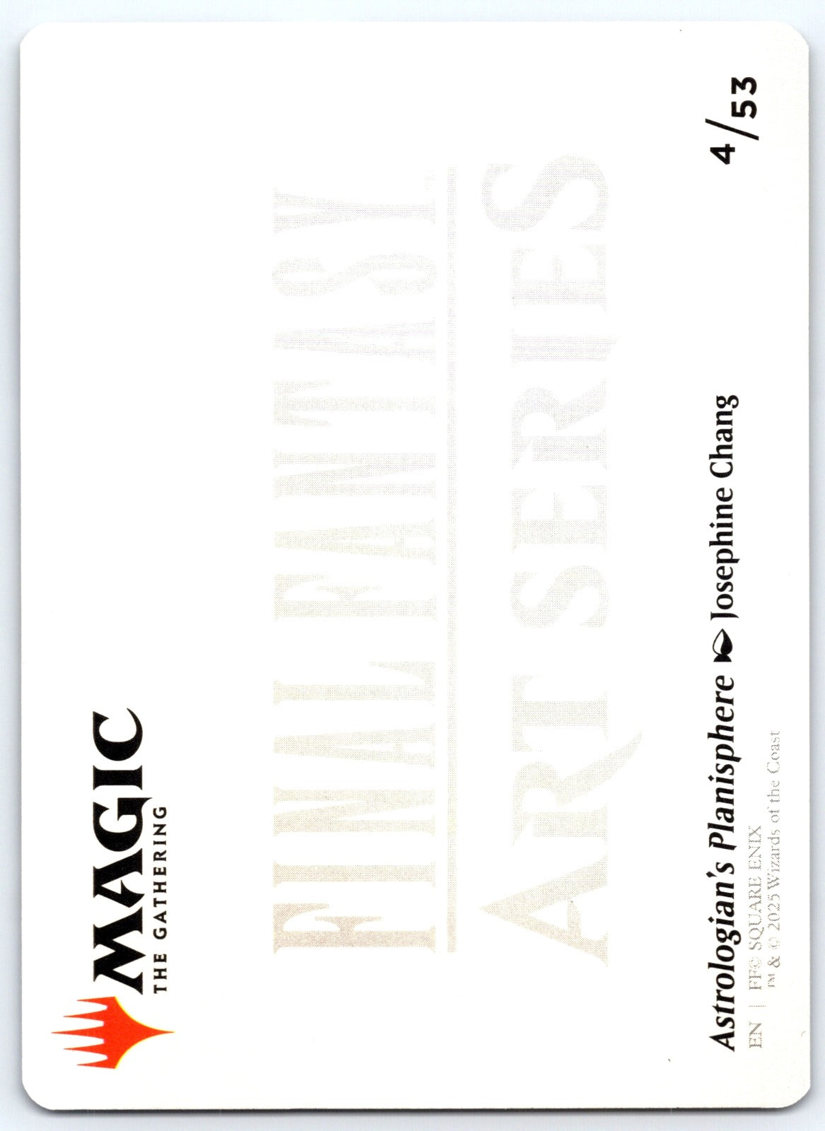 Astrologian's Planisphere Art Card (Gold-Stamped Signature) S Art Series: Final (Back)