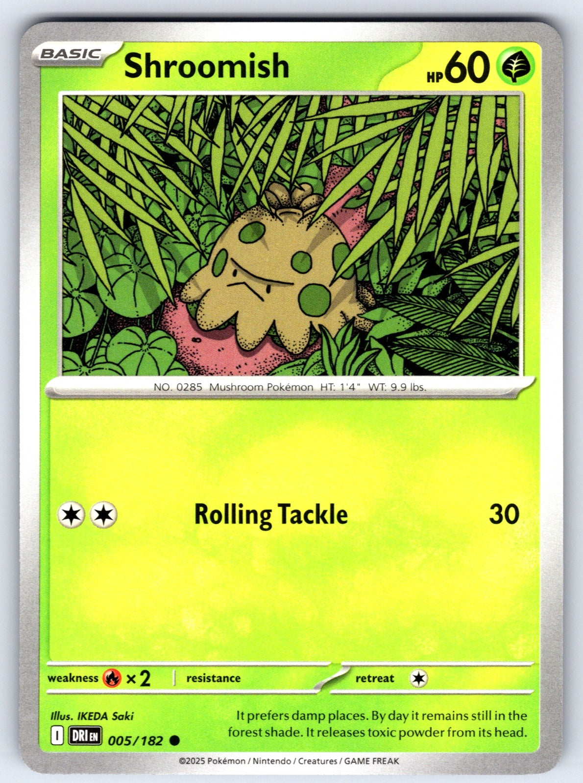 Shroomish Common SV10: Destined Rivals 005/182 NM 2025