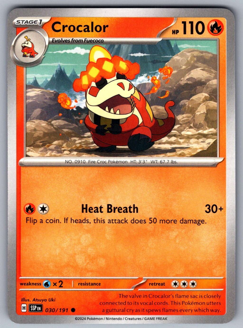 Crocalor Common SV08: Surging Sparks 030/191 NM 2024