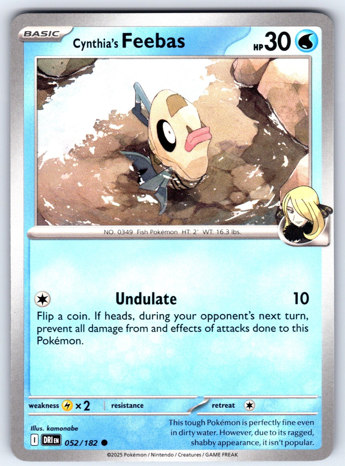 Cynthia's Feebas Common SV10: Destined Rivals 052/182 NM 2025