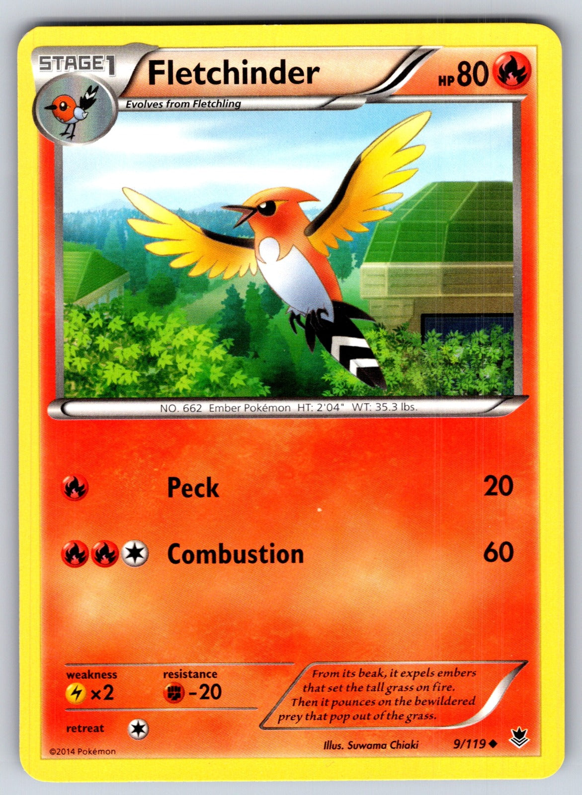 Fletchinder Uncommon XY - Phantom Forces 9/119 LP 2014
