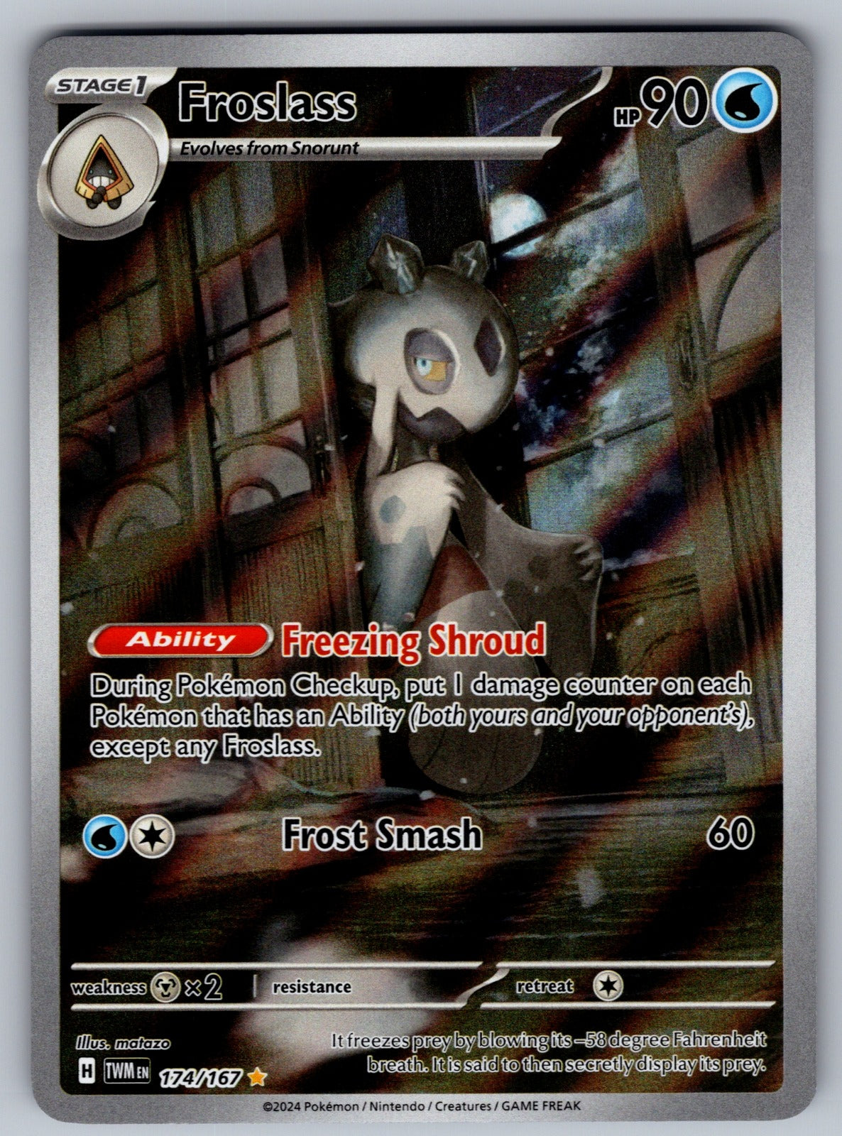 Froslass Holo Illustration Rare SV06: Twilight Masquerade 174/167 NM 2024