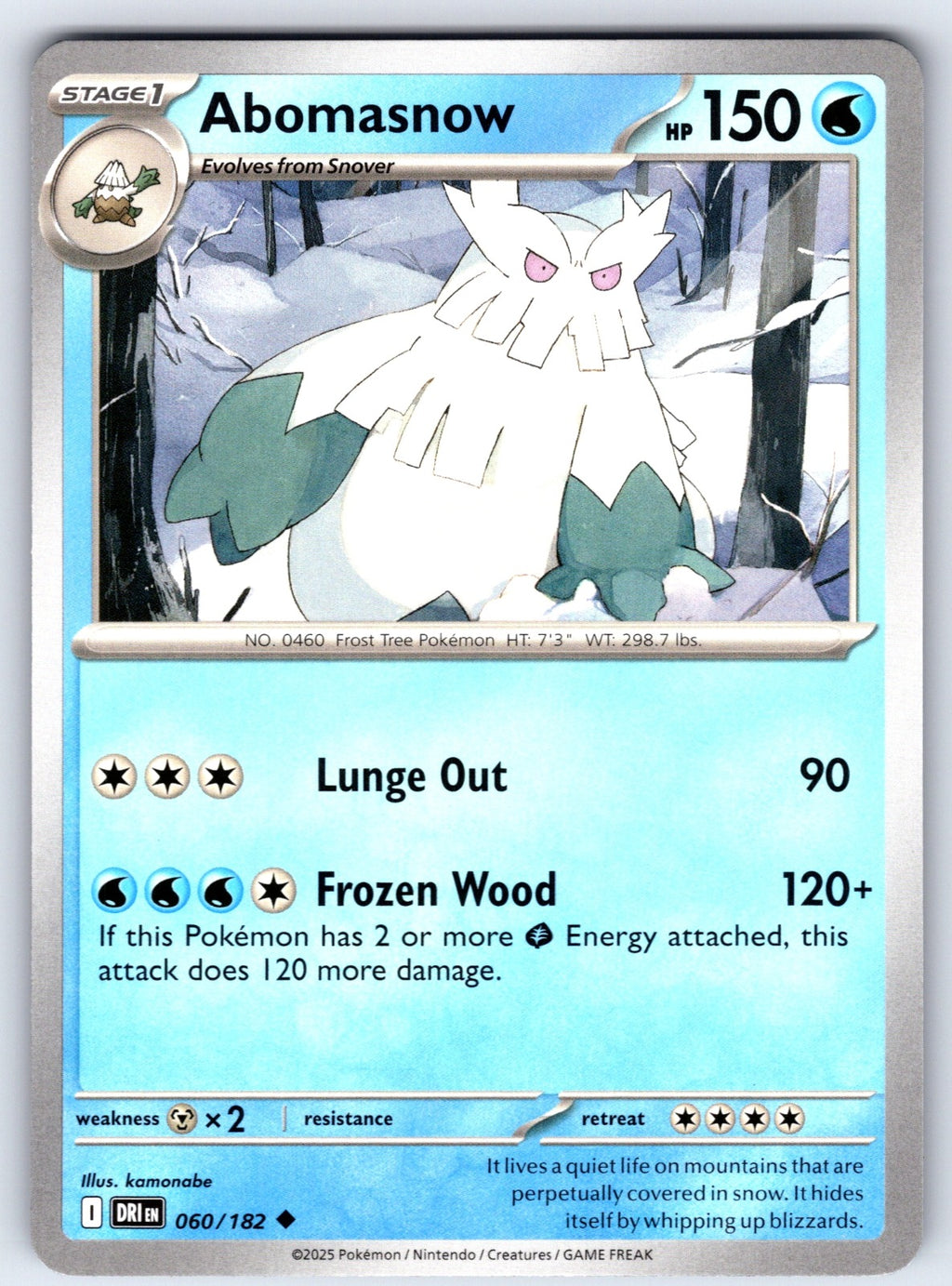 Abomasnow Uncommon SV10: Destined Rivals 060/182 NM 2025