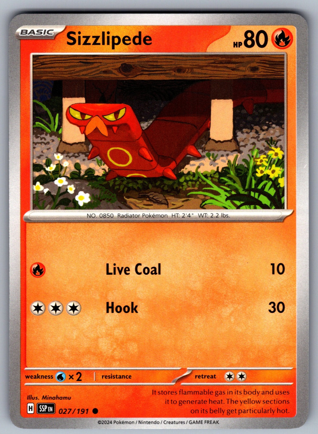 Sizzlipede Common SV08: Surging Sparks 027/191 NM 2024