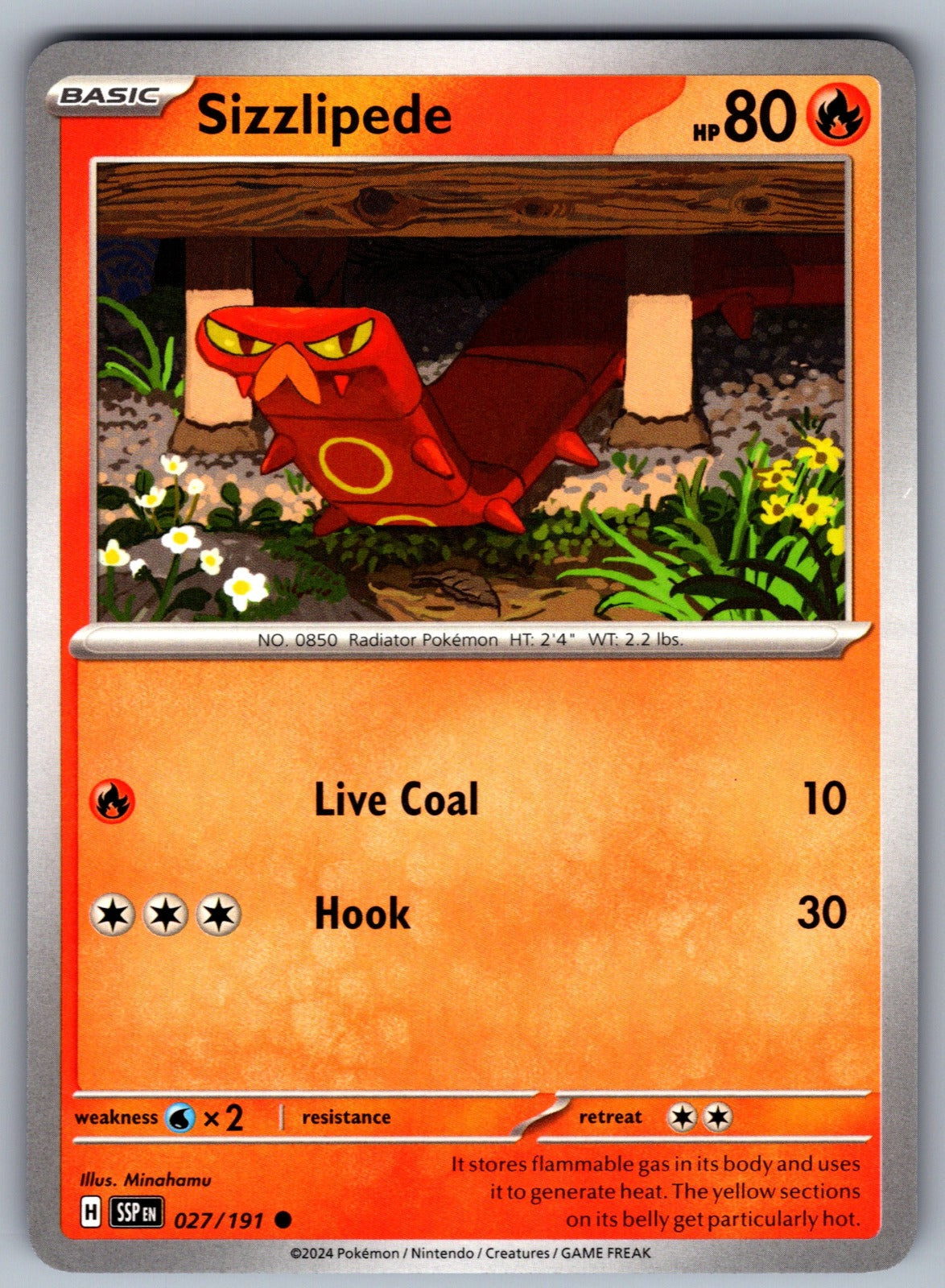 Sizzlipede Common SV08: Surging Sparks 027/191 NM 2024