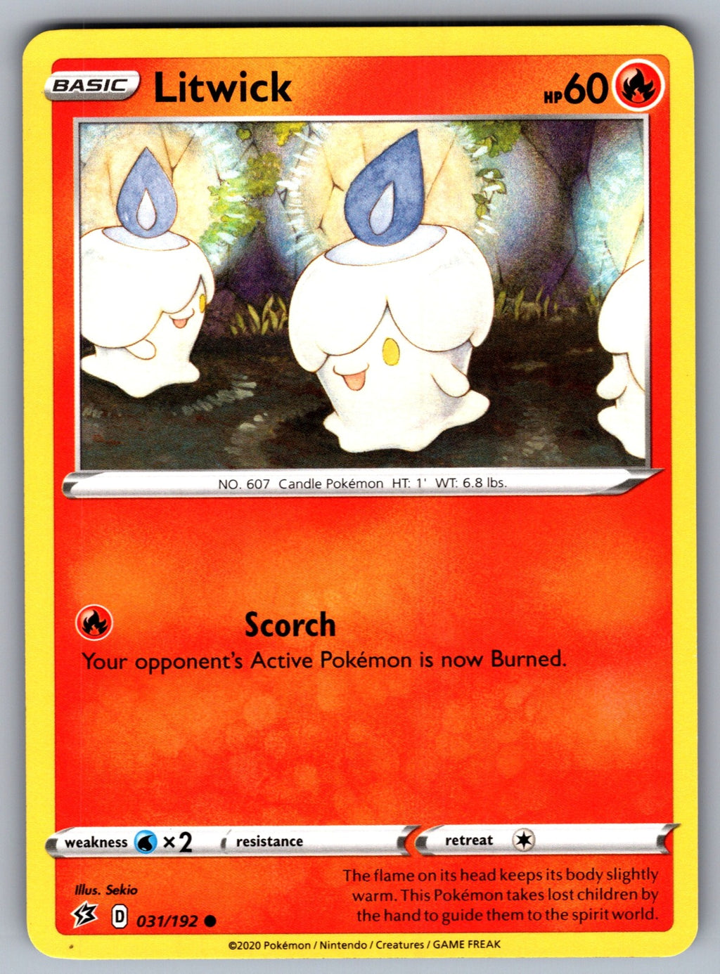 Litwick Common SWSH02: Rebel Clash 031/192 NM 2020