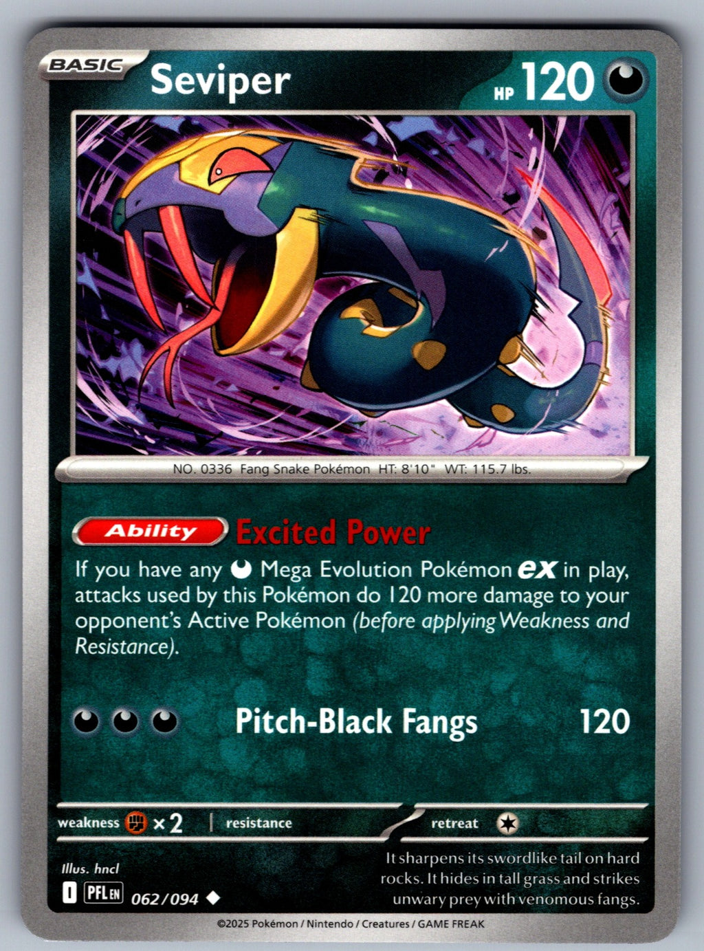 Seviper Uncommon ME02: Phantasmal Flames 062/094 NM 2025