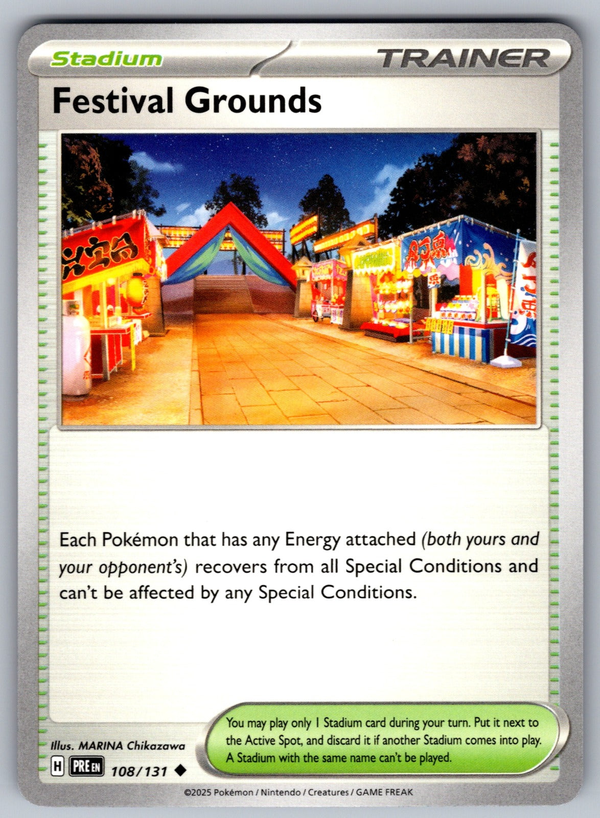 Festival Grounds Uncommon SV: Prismatic Evolutions 108/131 NM 2025