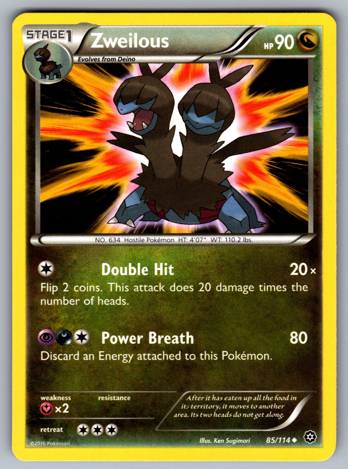 Zweilous Uncommon XY - Steam Siege 85/114 LP 2016