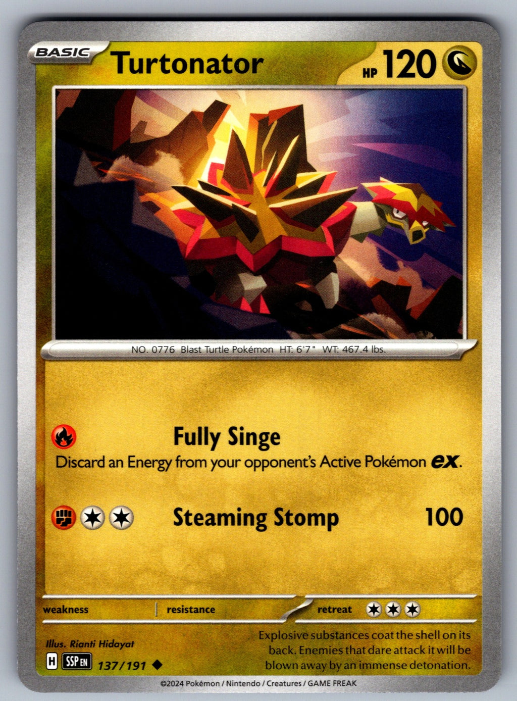 Turtonator Uncommon SV08: Surging Sparks 137/191 NM 2024