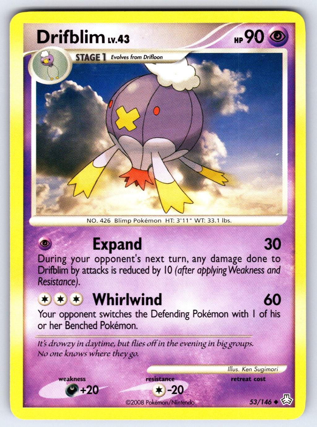 Drifblim Uncommon Legends Awakened 53/146 LP 2008