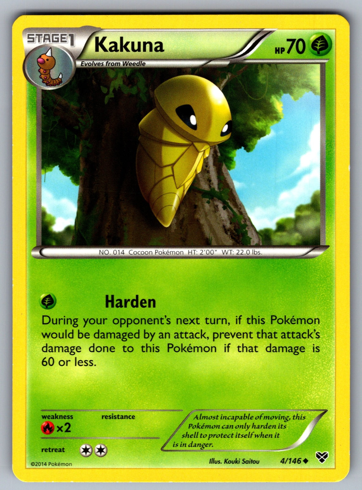 Kakuna Uncommon XY Base Set 4/146 LP 2014