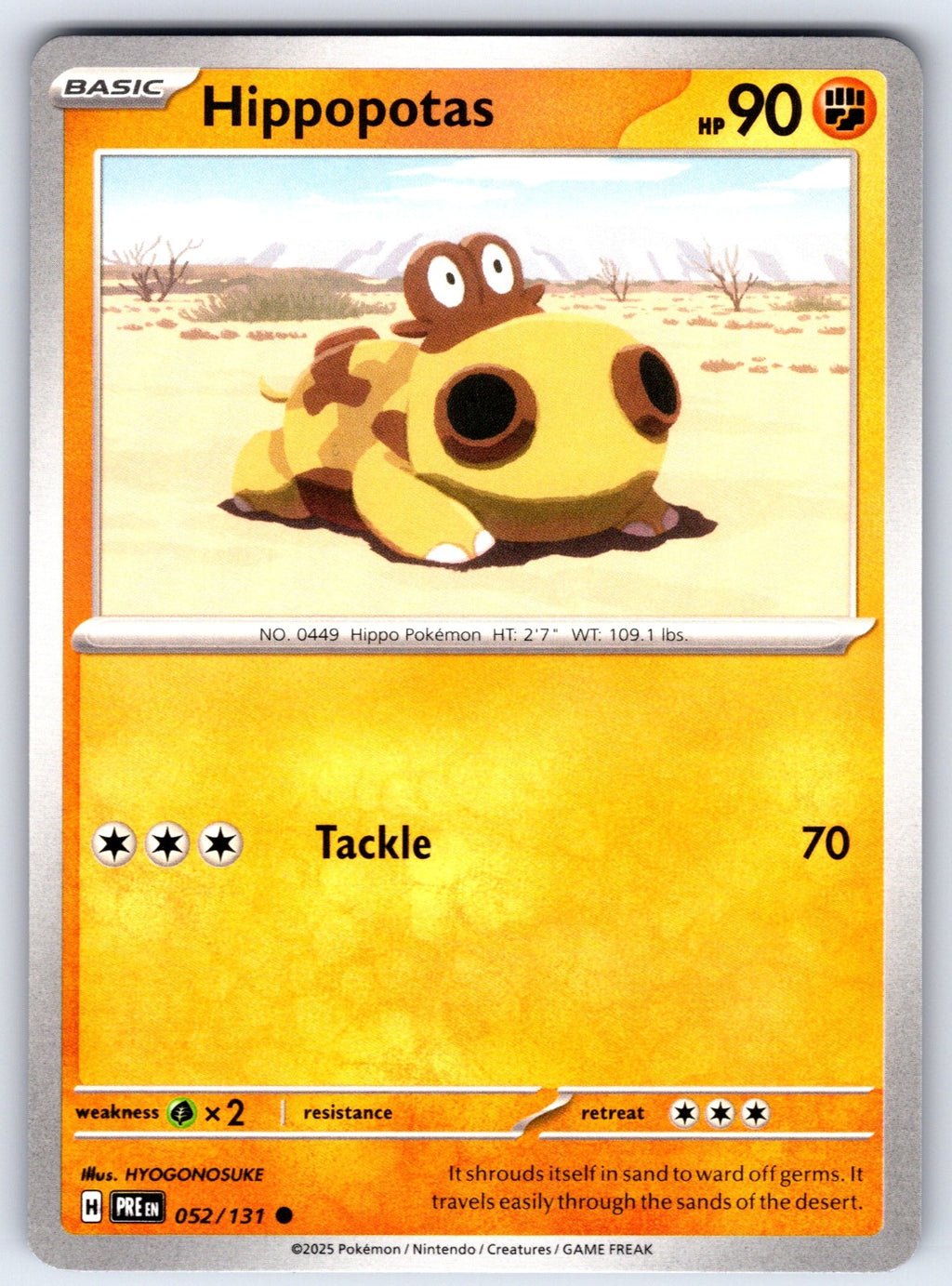 Hippopotas Common SV: Prismatic Evolutions 052/131 NM 2025