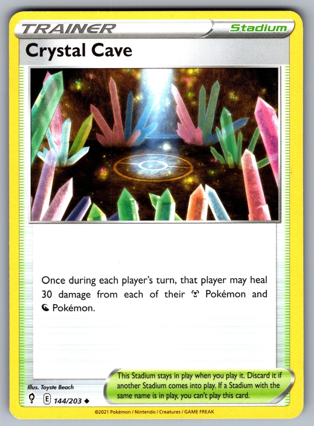 Crystal Cave Uncommon SWSH07: Evolving Skies 144/203 NM 2021