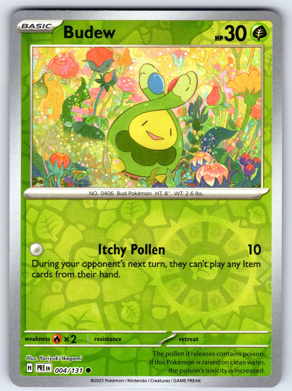 Budew Reverse Holo Common SV: Prismatic Evolutions 004/131 NM 2025