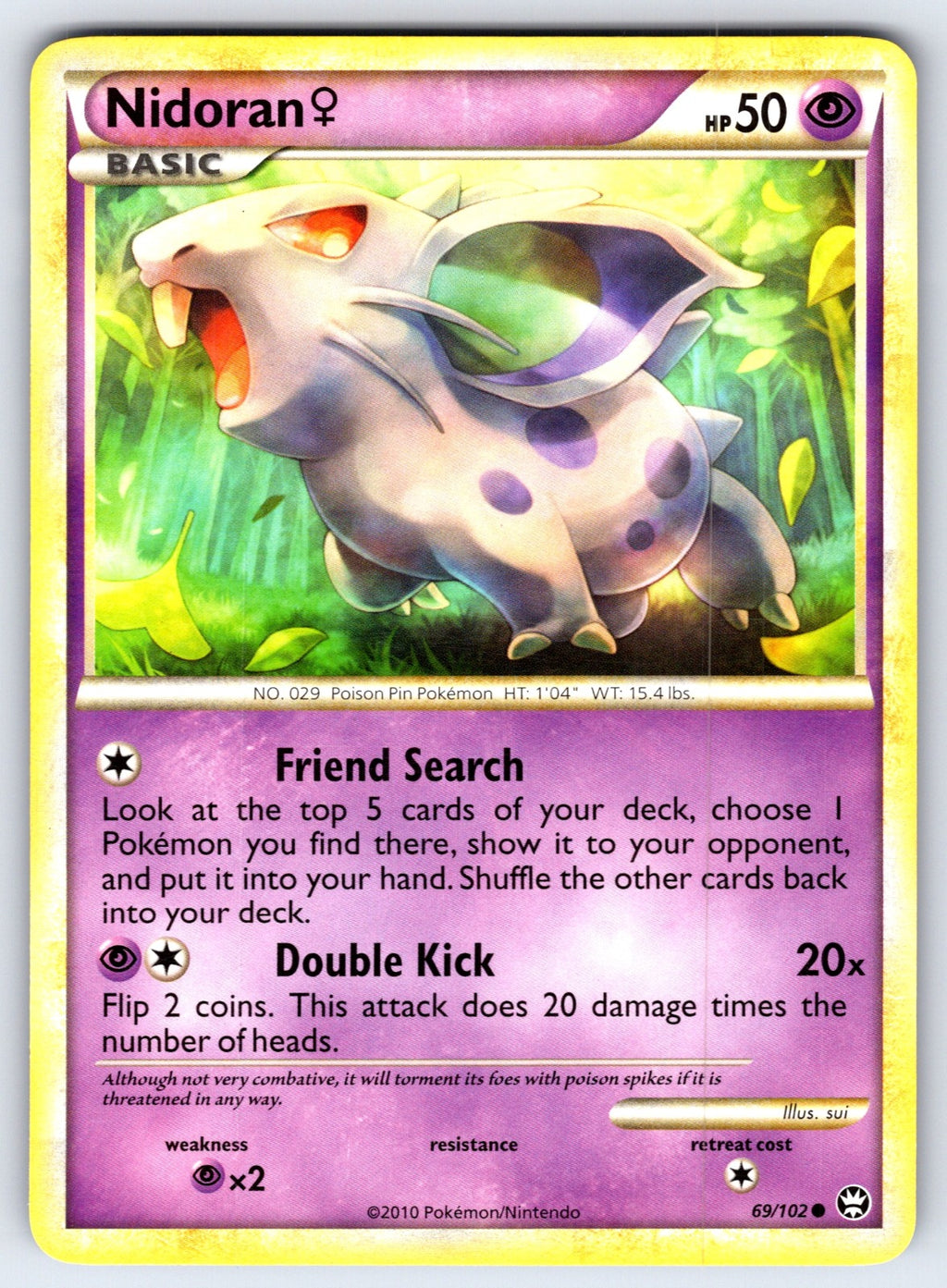 Nidoran F Common Triumphant 69/102 LP 2010