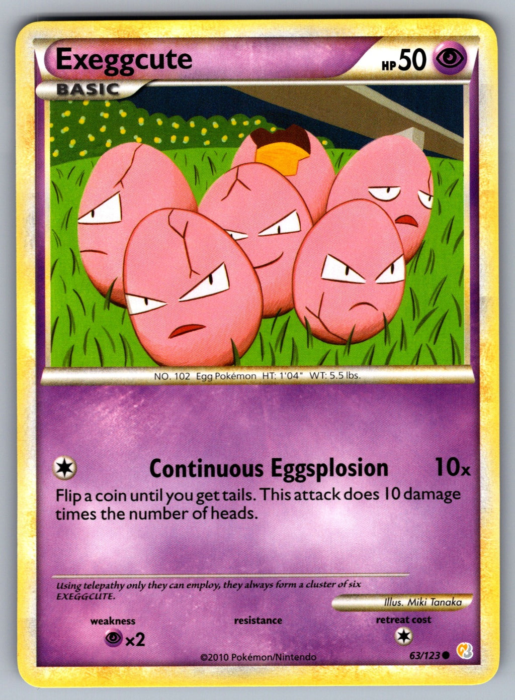 Exeggcute Common HeartGold SoulSilver 63/123 LP 2010