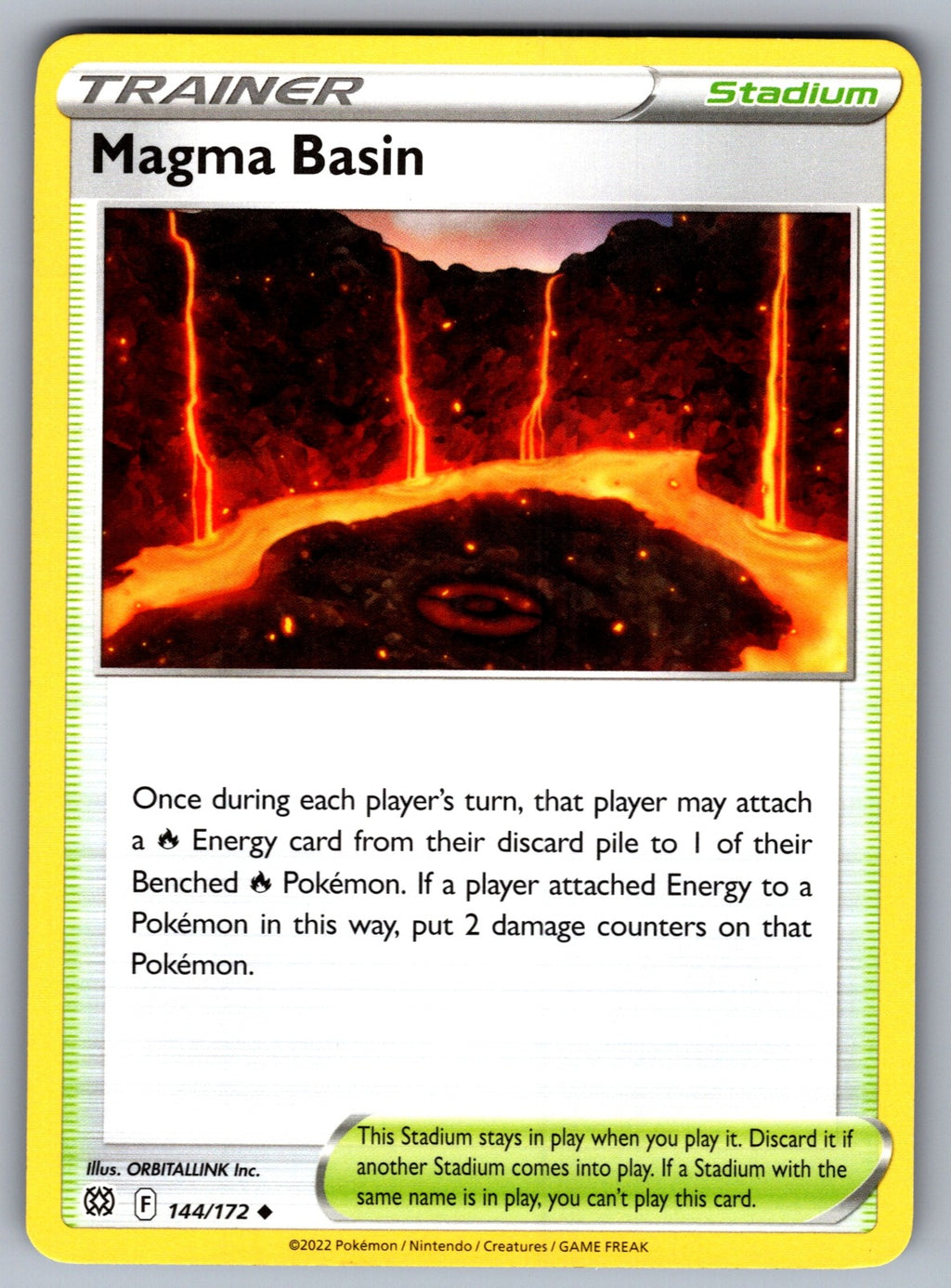 Magma Basin Uncommon SWSH09: Brilliant Stars 144/172 NM 2022
