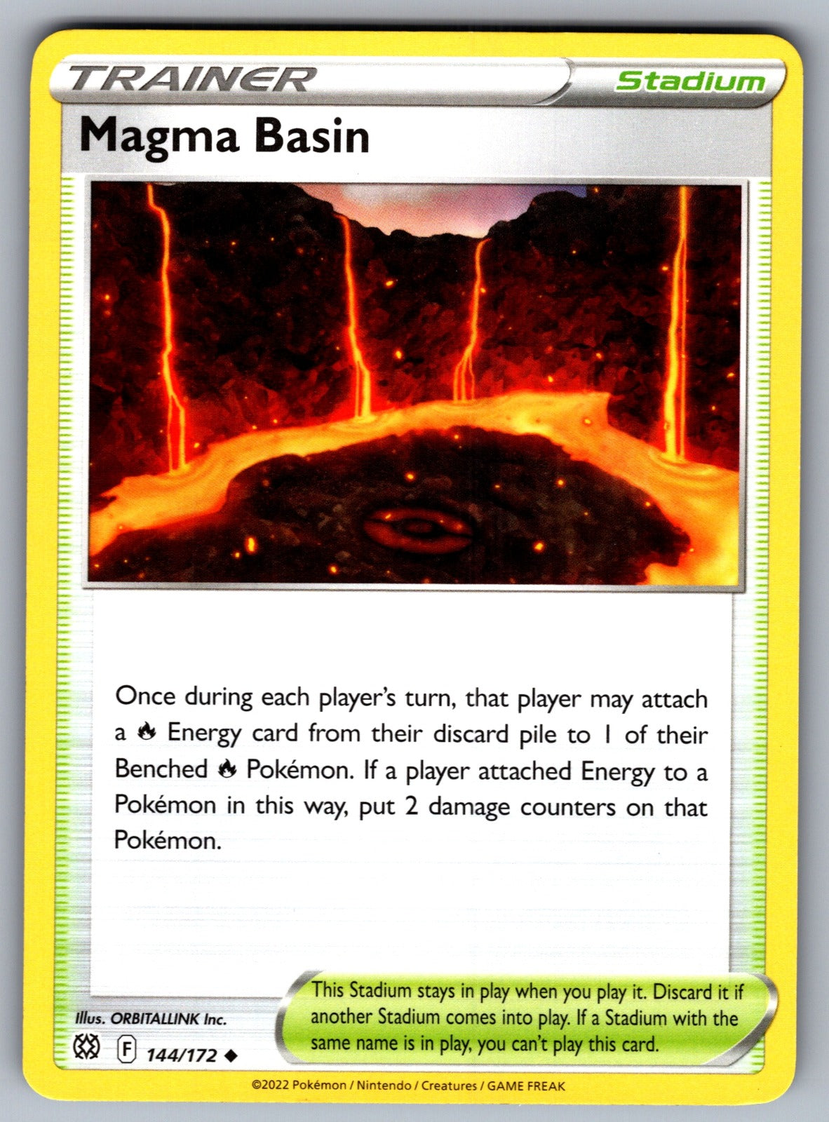 Magma Basin Uncommon SWSH09: Brilliant Stars 144/172 NM 2022