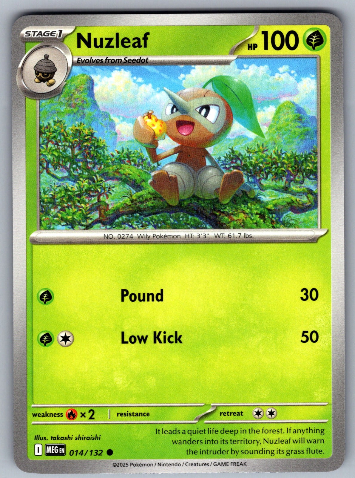 Nuzleaf Common ME01: Mega Evolution 014/132 NM 2025