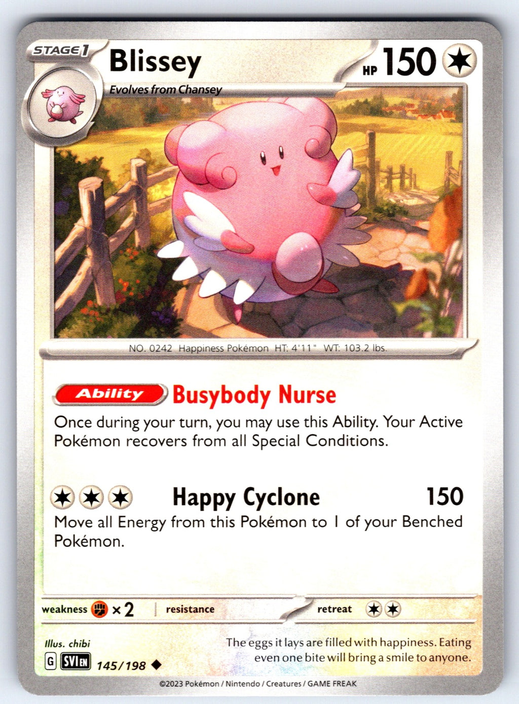 Blissey Uncommon SV01: Scarlet & Violet Base Set 145/198 NM 2023