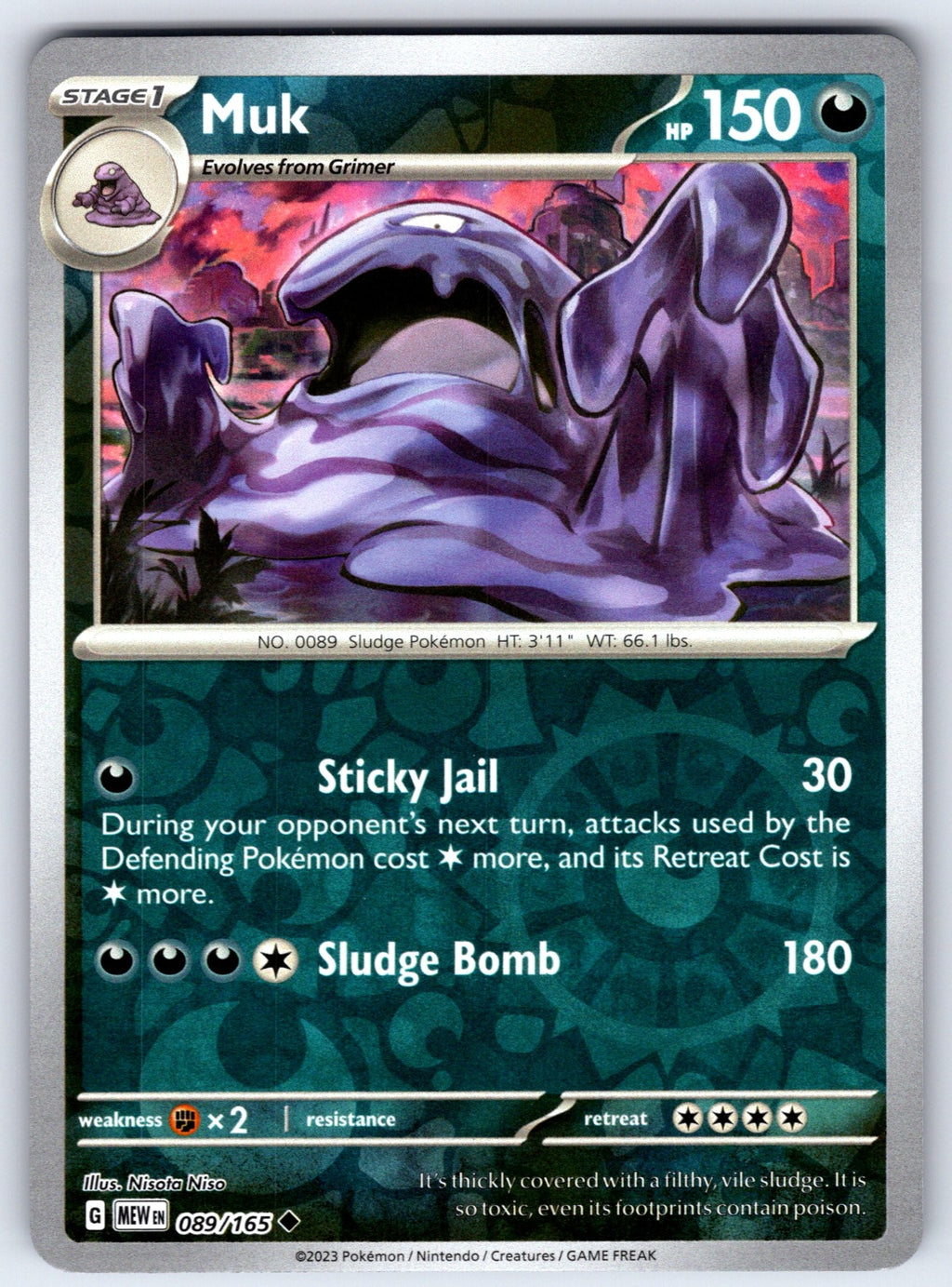 Muk Reverse Holo Uncommon SV: Scarlet & Violet 151 089/165 NM 2023